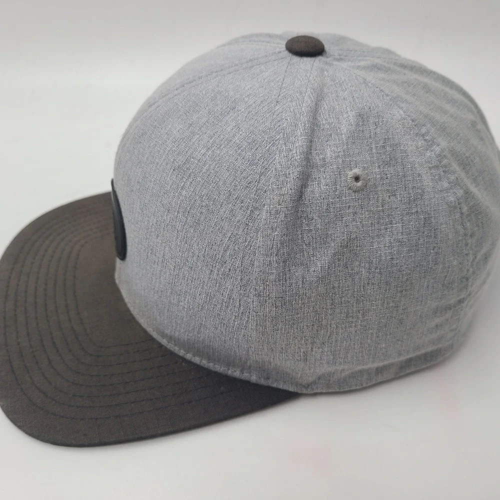 Volcom Hat‎ Snapback Grey Black Distressed Skate Skateboard Surf Casual Logo Men